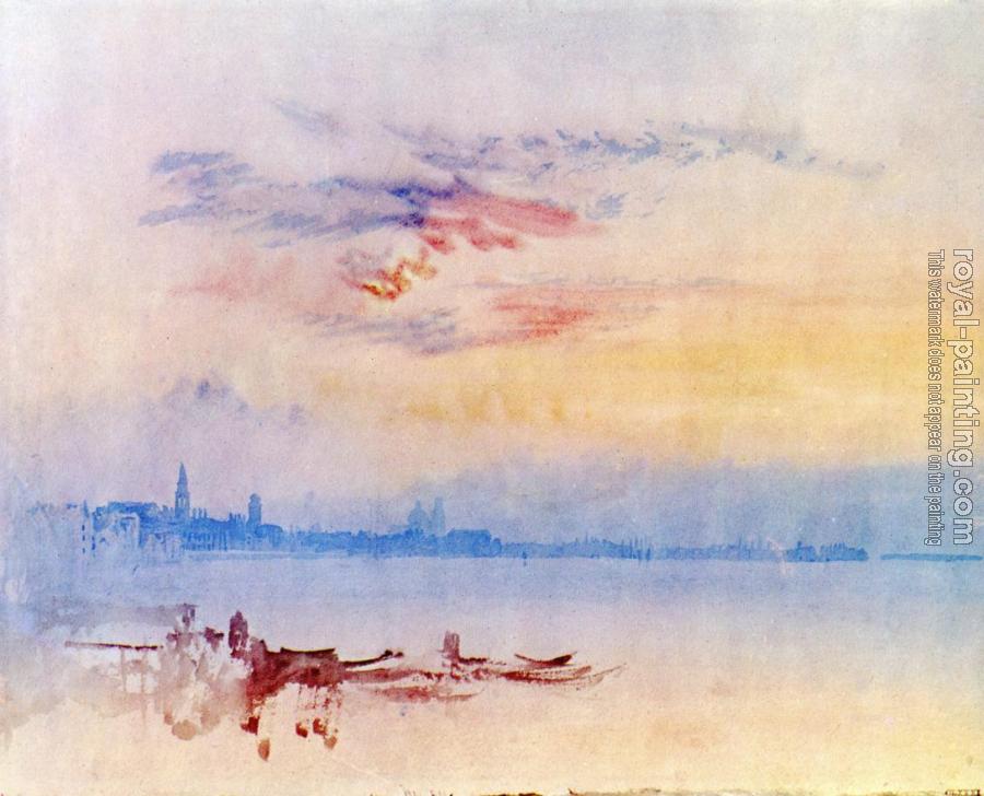 Joseph Mallord William Turner : Venice, Looking East from the Guidecca,Sunrise